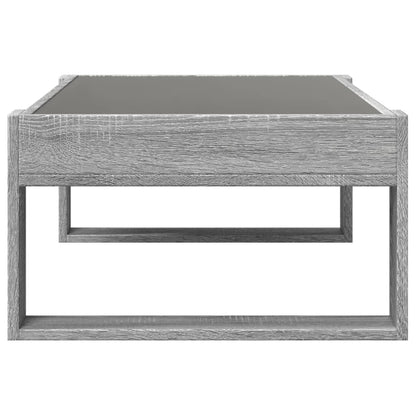 Coffee Table with Infinity LED Grey Sonoma 90x53x30 cm