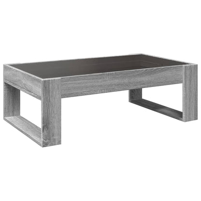 Coffee Table with Infinity LED Grey Sonoma 90x53x30 cm