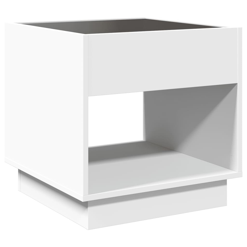Coffee Table with Infinity LED White 50x50x50 cm