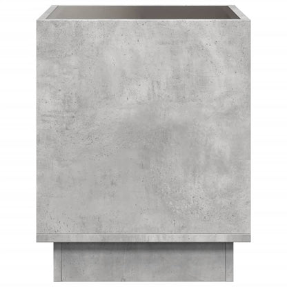 Coffee Table with Infinity LED Concrete Grey 50x50x50 cm
