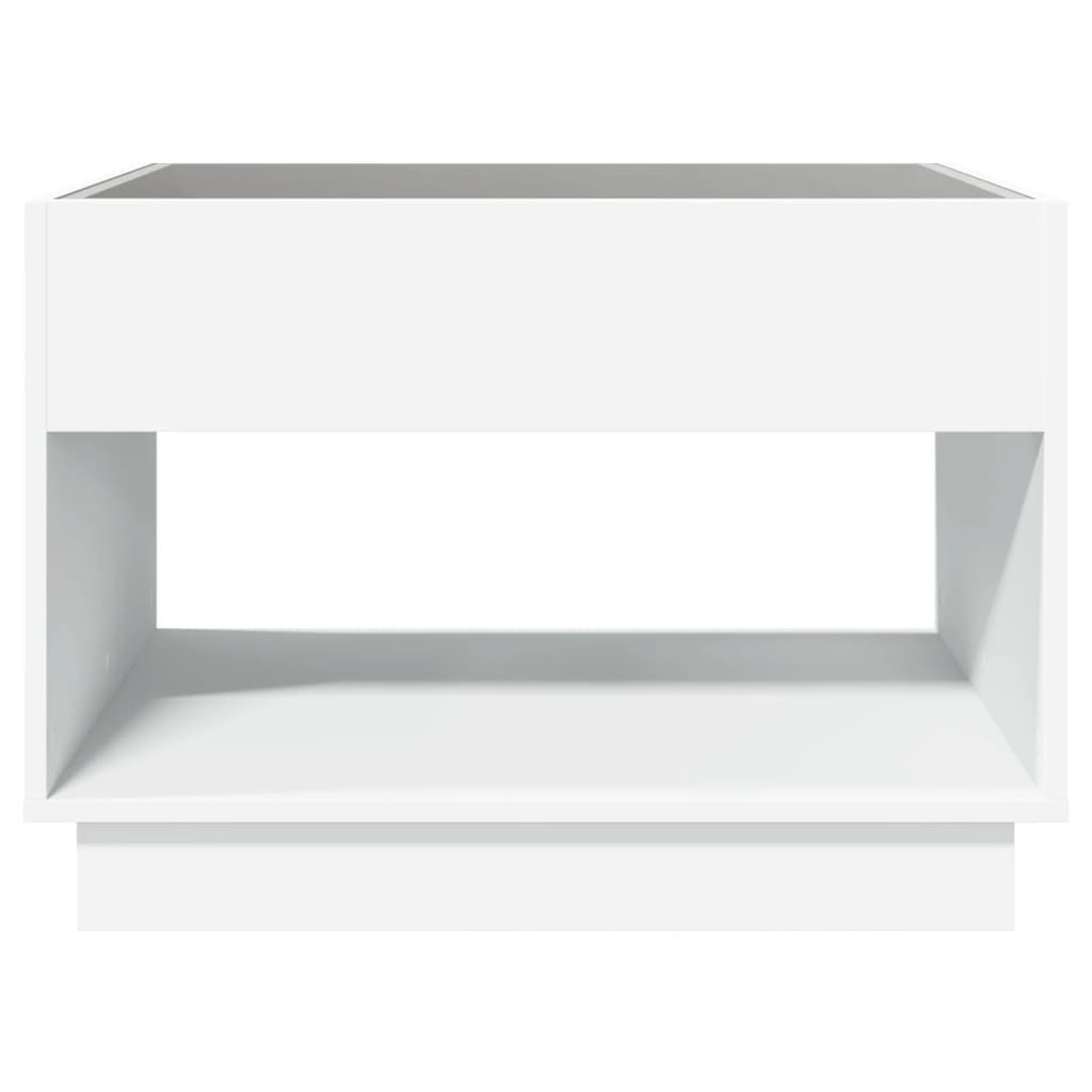 Coffee Table with Infinity LED White 70x50x50 cm