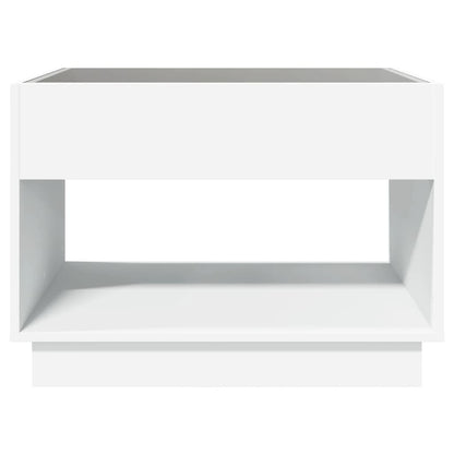 Coffee Table with Infinity LED White 70x50x50 cm