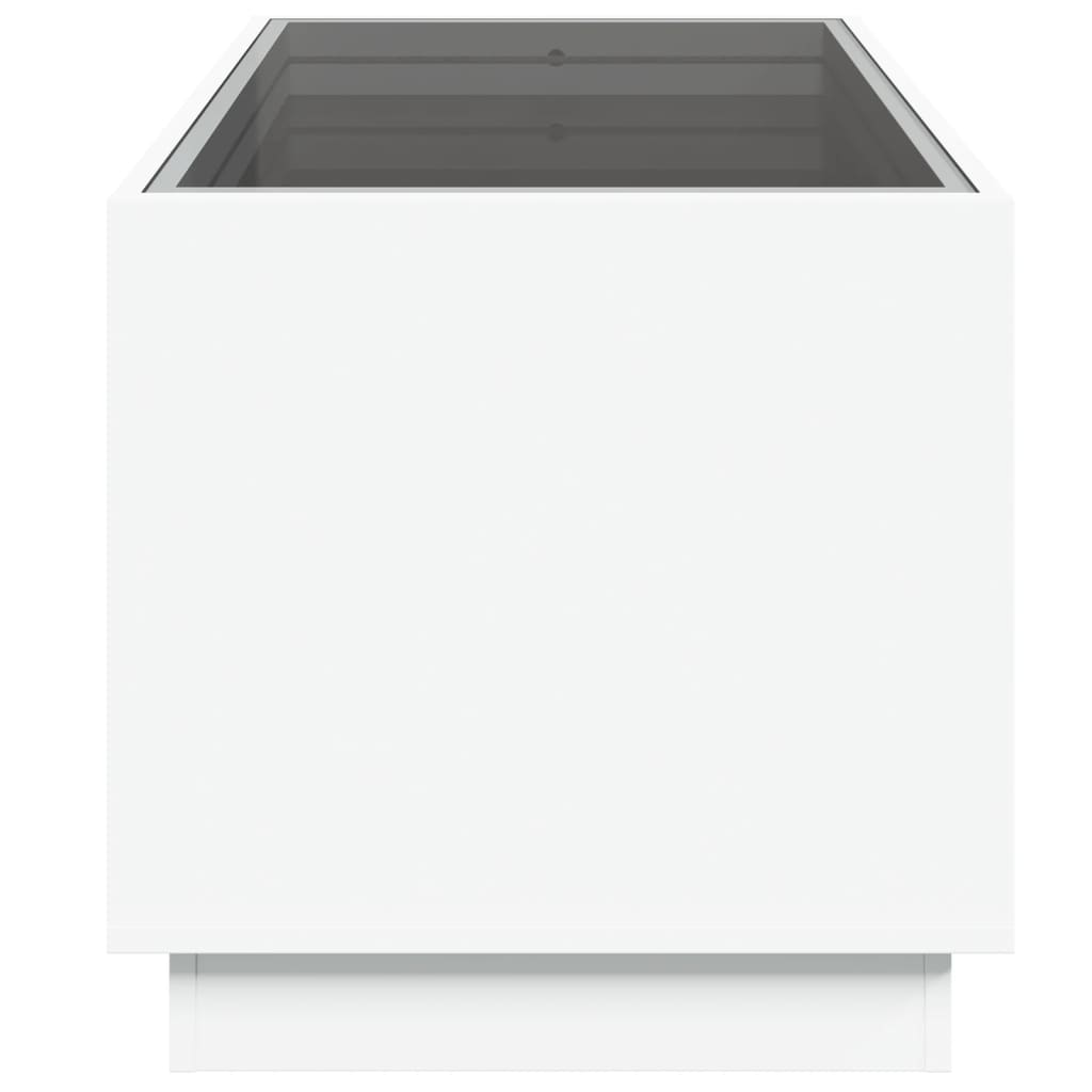 Coffee Table with Infinity LED White 70x50x50 cm