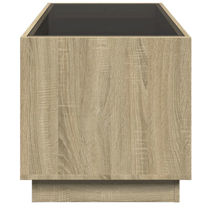 Coffee Table with Infinity LED Sonoma Oak 70x50x50 cm