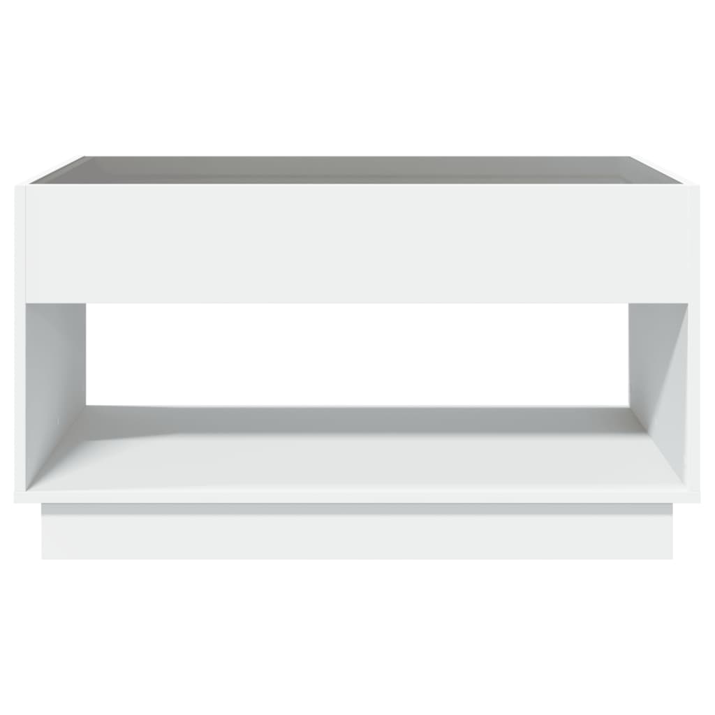 Coffee Table with Infinity LED White 90x50x50 cm