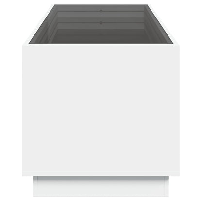 Coffee Table with Infinity LED White 90x50x50 cm