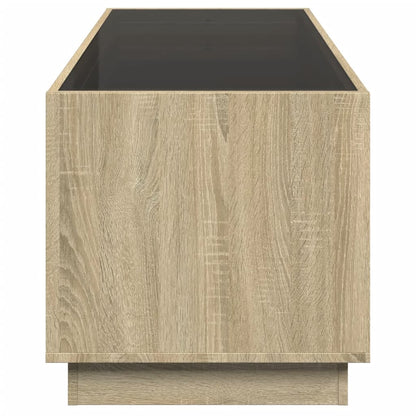 Coffee Table with Infinity LED Sonoma Oak 90x50x50 cm