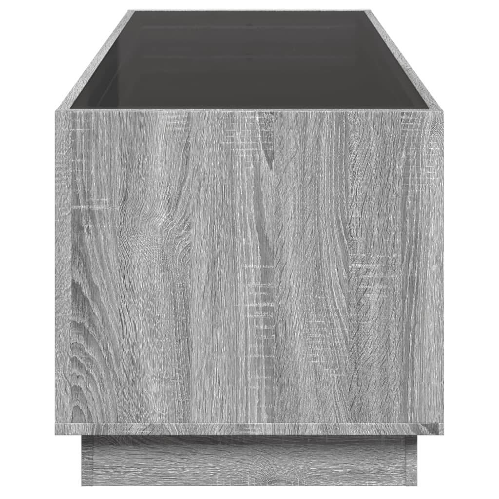Coffee Table with Infinity LED Grey Sonoma 90x50x50 cm