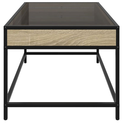 Coffee Table with Infinity LED Sonoma Oak 70x50x41 cm