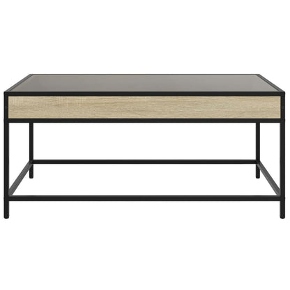 Coffee Table with Infinity LED Sonoma Oak 90x50x41 cm