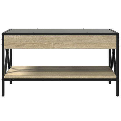 Coffee Table with Infinity LED Sonoma Oak 70x50x38 cm