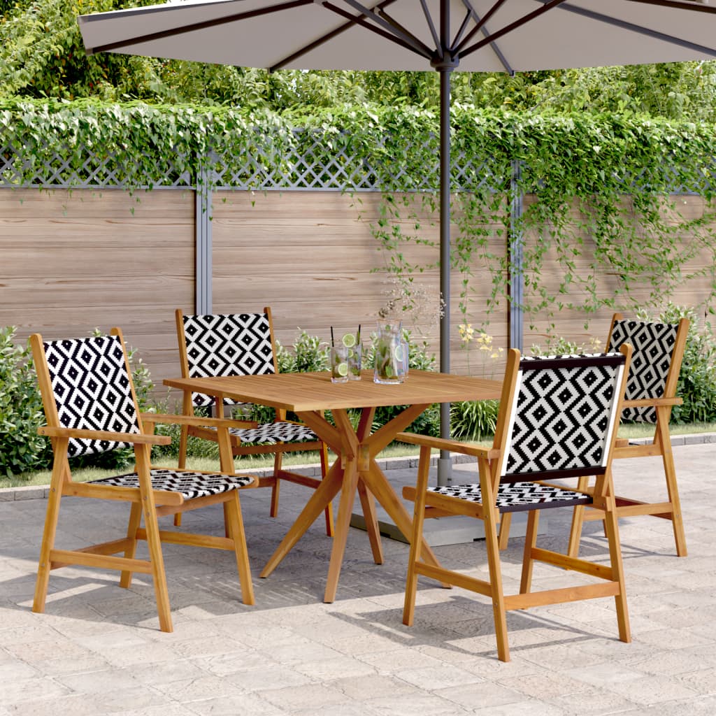 5 Piece Garden Dining Set Solid Wood Acacia