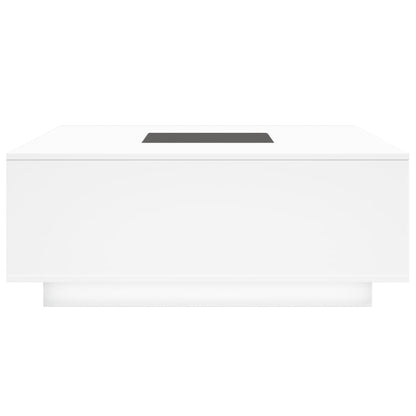 Coffee Table with Infinity LED White 100x100x40 cm