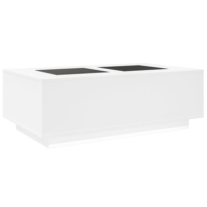 Coffee Table with Infinity LED White 116x69x40 cm