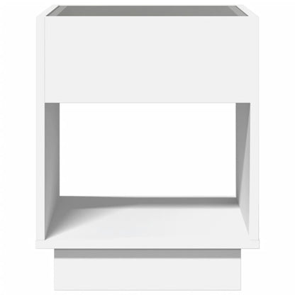 Bedside Table with Infinity LED White 40x40x50 cm