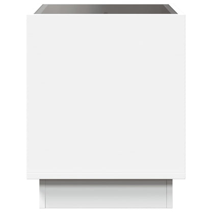 Bedside Table with Infinity LED White 40x40x50 cm