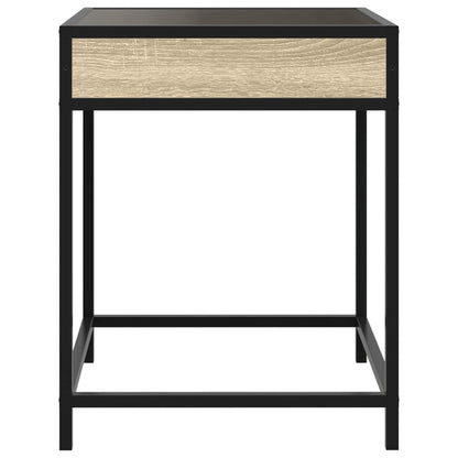 Bedside Table with Infinity LED Sonoma Oak 40x40x51 cm
