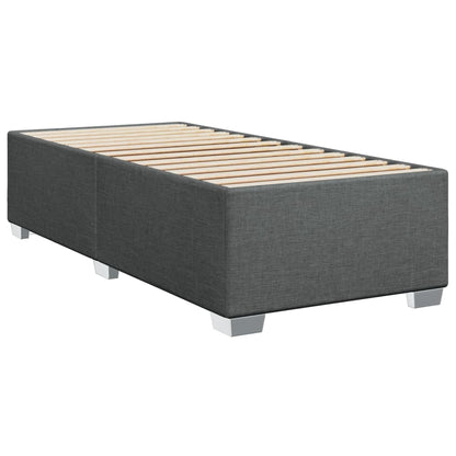 Bed Frame without Mattress Dark Grey 90x190 cm Single Fabric