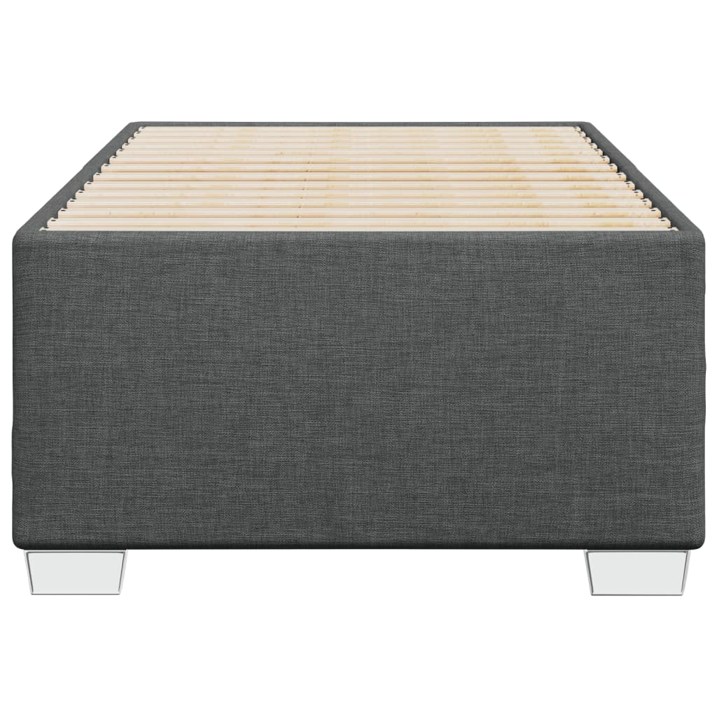 Bed Frame without Mattress Dark Grey 90x190 cm Single Fabric