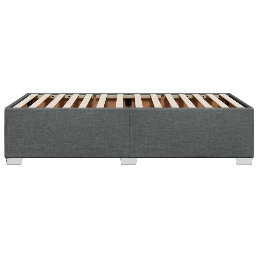Bed Frame without Mattress Dark Grey 90x190 cm Single Fabric