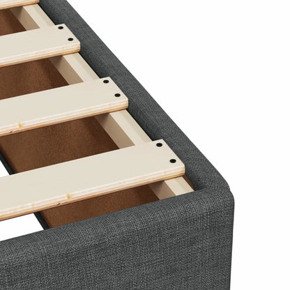 Bed Frame without Mattress Dark Grey 90x190 cm Single Fabric