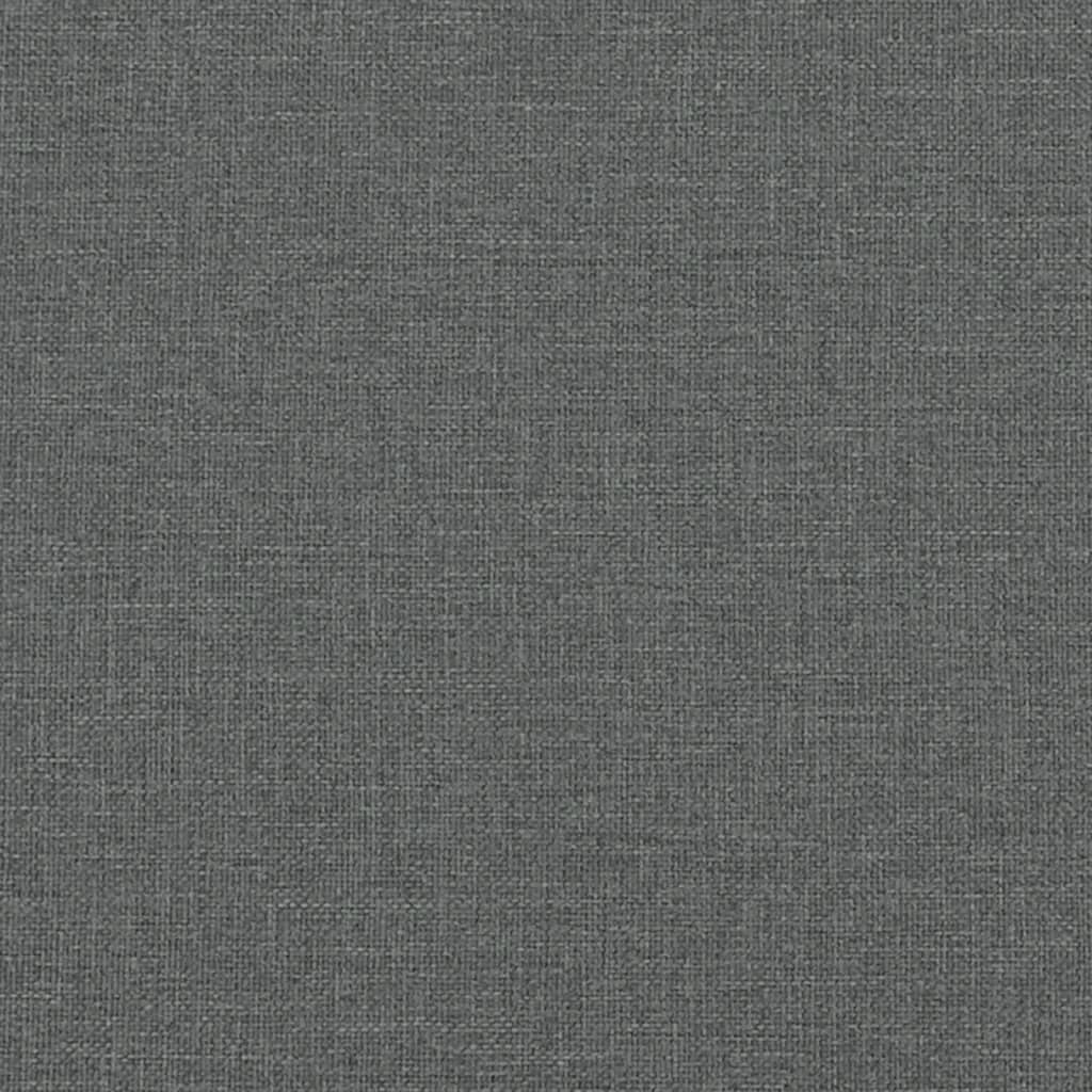Bed Frame without Mattress Dark Grey 90x190 cm Single Fabric