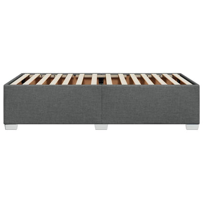 Bed Frame without Mattress Dark Grey Single Fabric