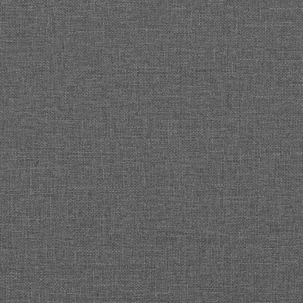 Bed Frame without Mattress Dark Grey Single Fabric
