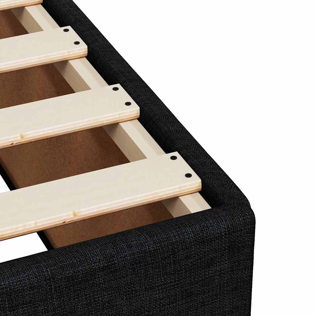 Bed Frame without Mattress Black Single Fabric