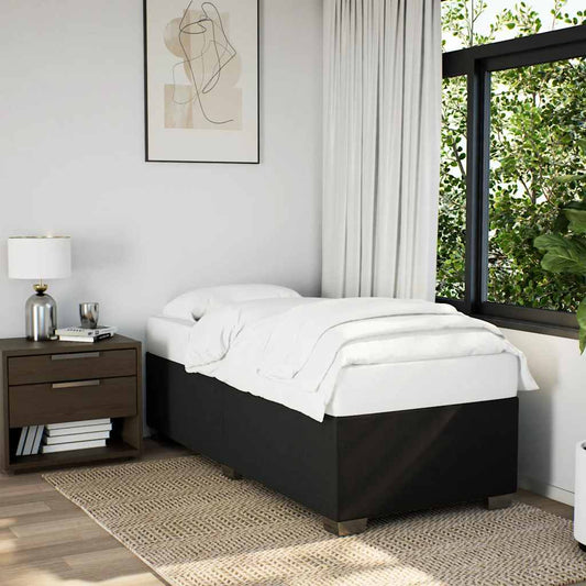 Bed Frame without Mattress Black Single Fabric