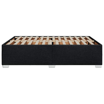 Bed Frame without Mattress Black Double Fabric