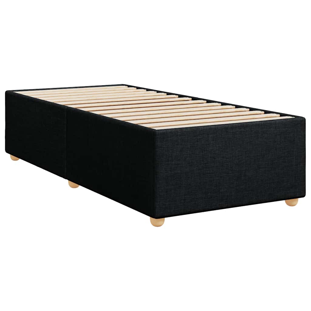 Bed Frame without Mattress Black Single Fabric