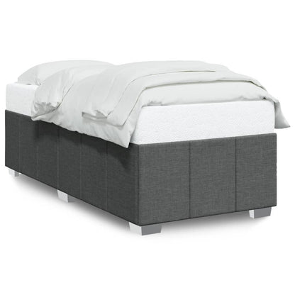 Bed Frame without Mattress Dark Grey 90x190 cm Single Fabric