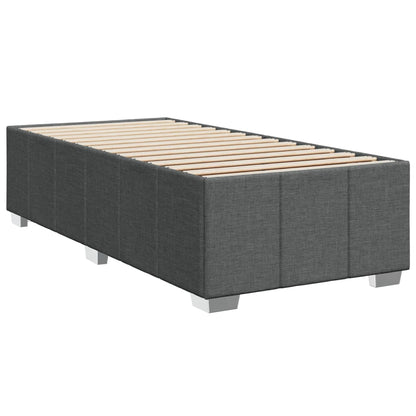 Bed Frame without Mattress Dark Grey 90x190 cm Single Fabric