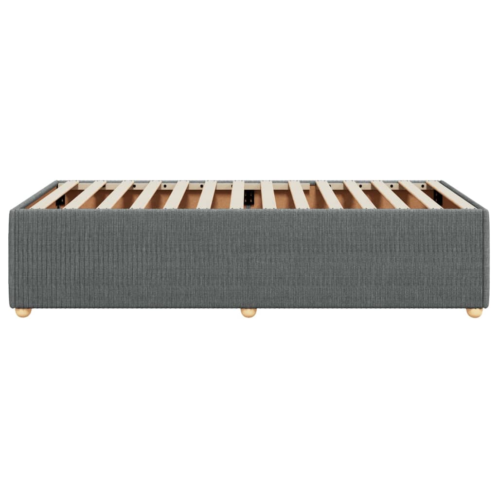 Bed Frame without Mattress Dark Grey 90x190 cm Single Fabric