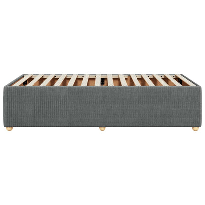 Bed Frame without Mattress Dark Grey 90x190 cm Single Fabric