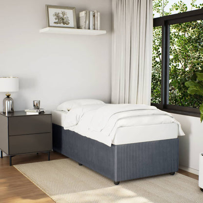 Bed Frame without Mattress Dark Grey 90x190 cm Single Velvet