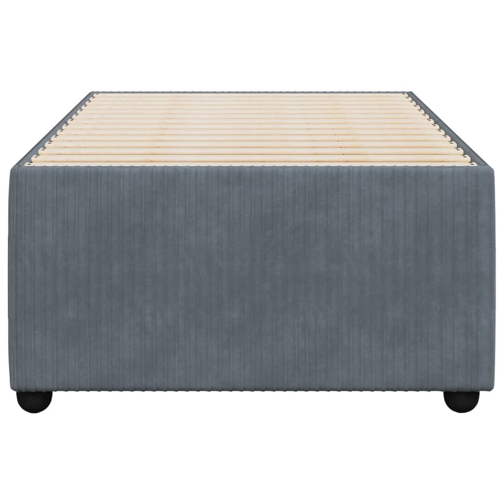 Bed Frame without Mattress Dark Grey 90x190 cm Single Velvet