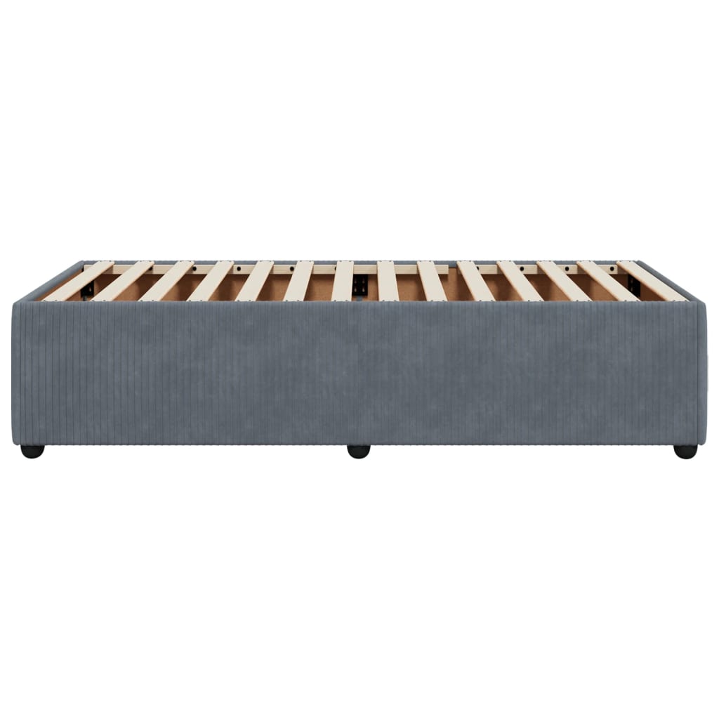 Bed Frame without Mattress Dark Grey 90x190 cm Single Velvet