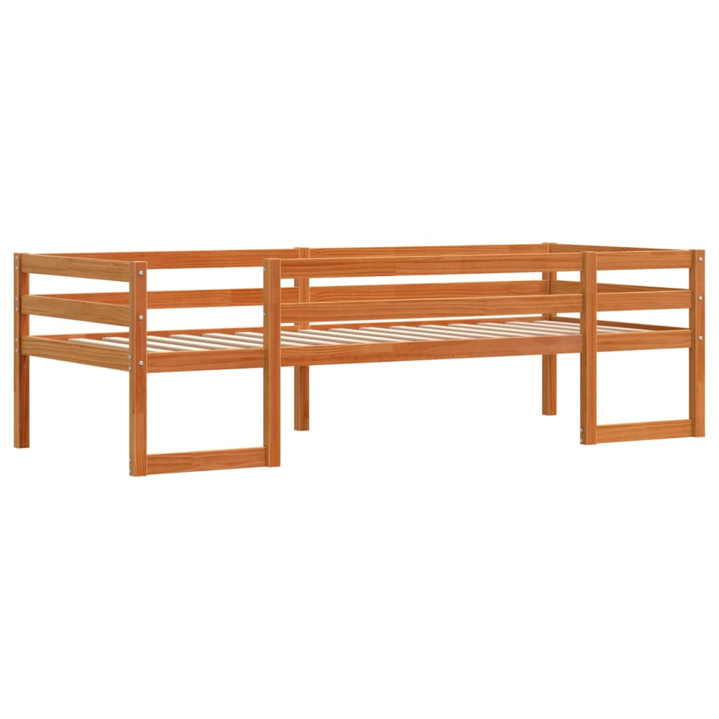 Kids' Bed Frame without Mattress Wax Brown 80x200 cm