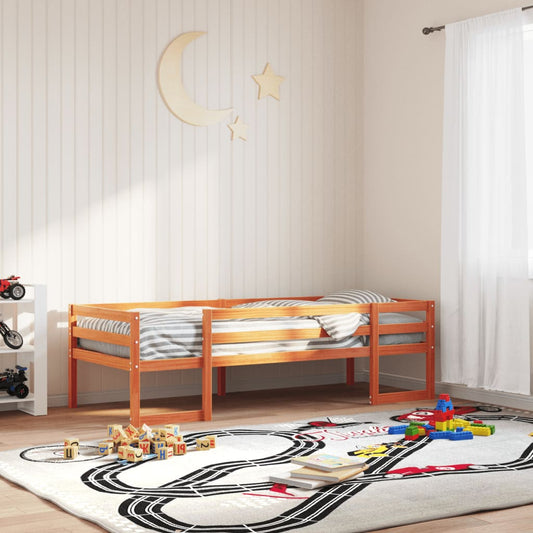 Kids' Bed Frame without Mattress Wax Brown 80x200 cm