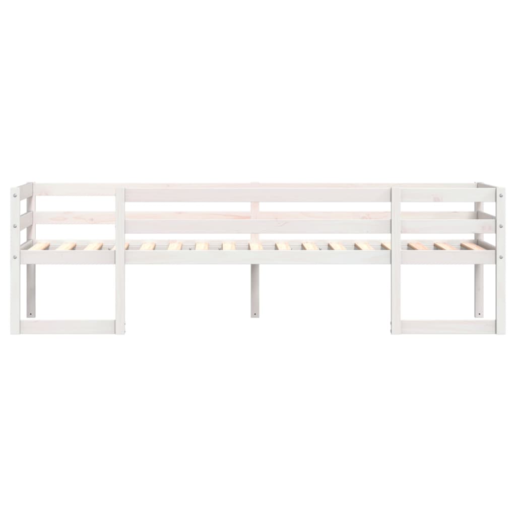 Kids' Bed Frame without Mattress White 90x200 cm Solid Wood Pine