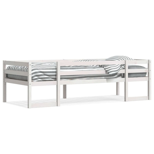 Kids' Bed Frame without Mattress White 90x200 cm Solid Wood Pine