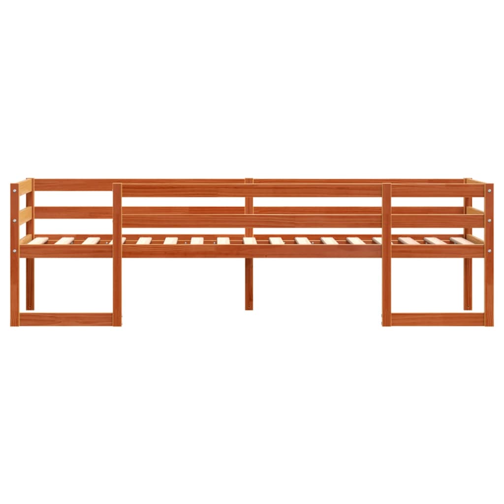 Kids' Bed Frame without Mattress Wax Brown 90x190 cm Single