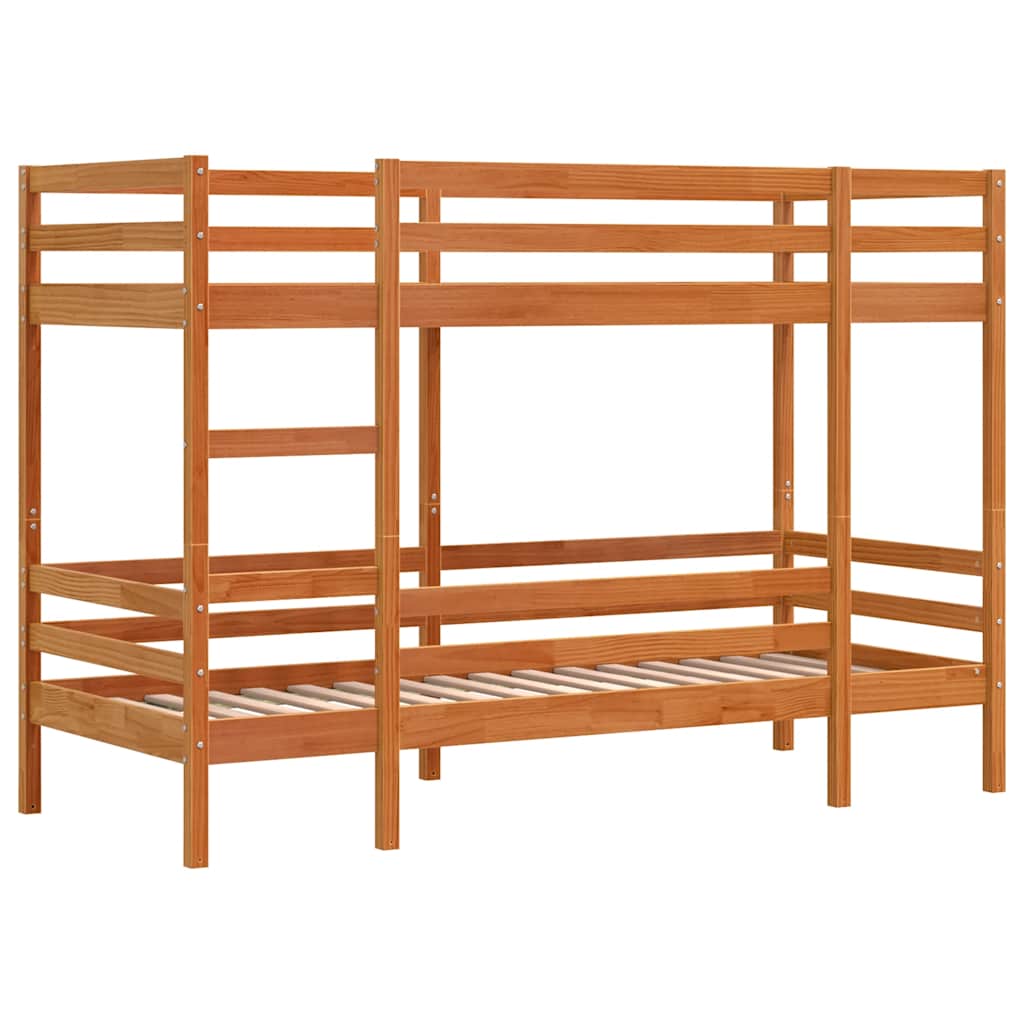 Bunk Bed without Mattress Wax Brown 80x200 cm Solid Wood Pine