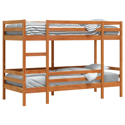 Bunk Bed without Mattress Wax Brown 80x200 cm Solid Wood Pine