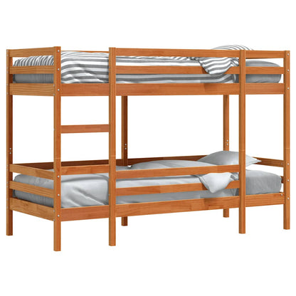 Bunk Bed without Mattress Wax Brown 80x200 cm Solid Wood Pine