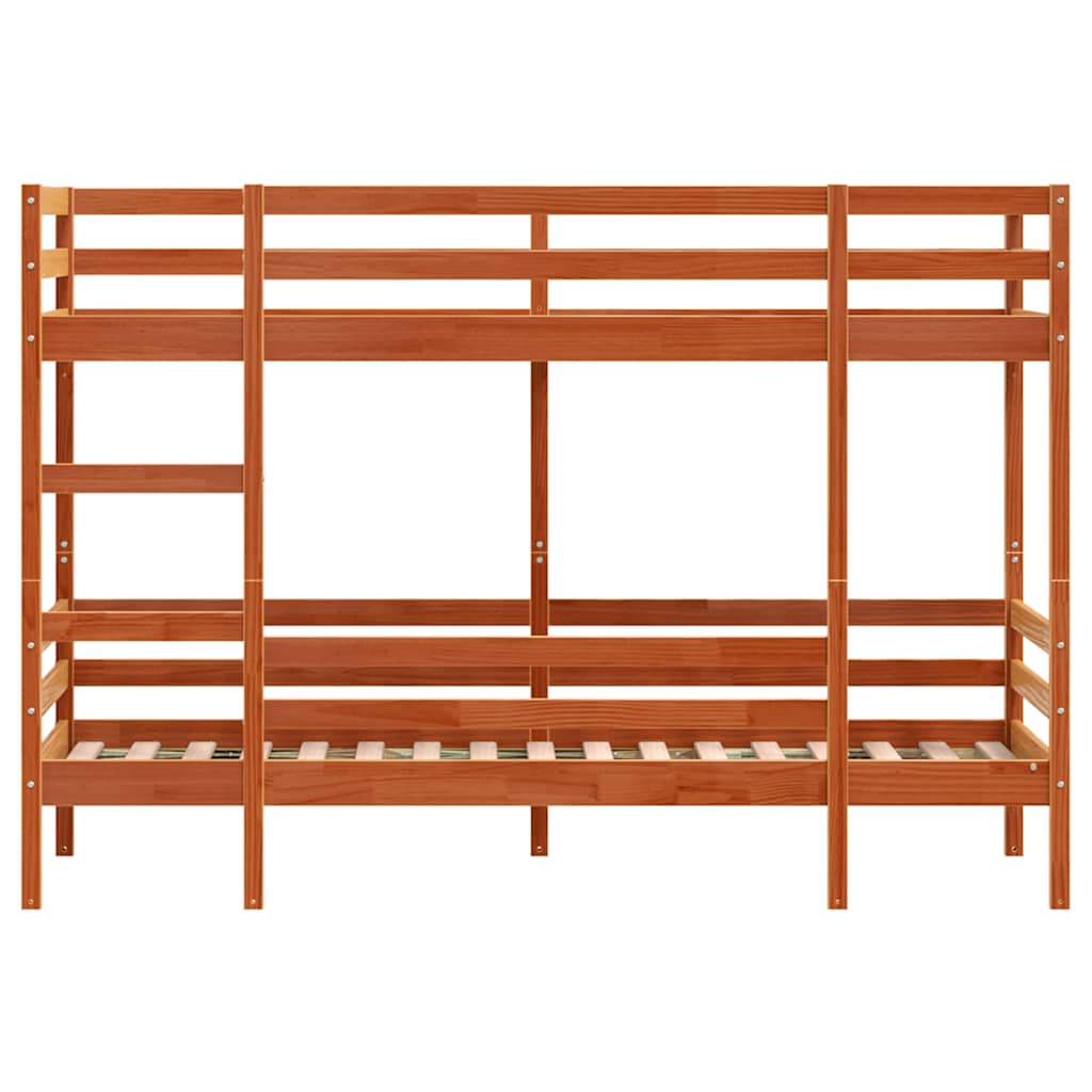 Bunk Bed without Mattress Wax Brown 80x200 cm Solid Wood Pine