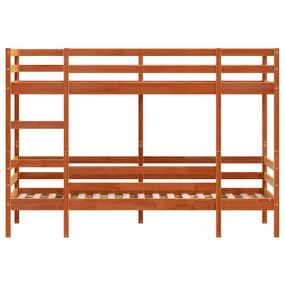 Bunk Bed without Mattress Wax Brown 80x200 cm Solid Wood Pine