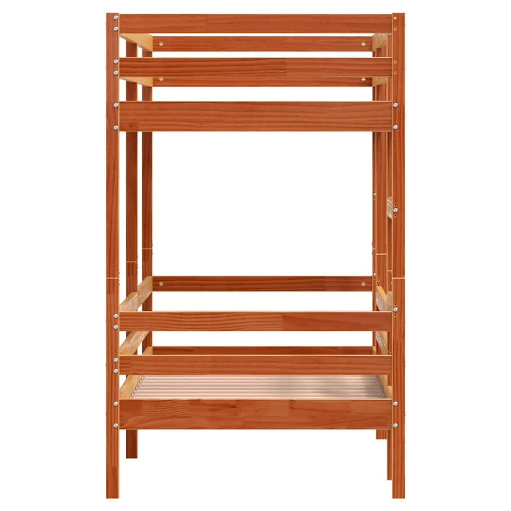 Bunk Bed without Mattress Wax Brown 80x200 cm Solid Wood Pine